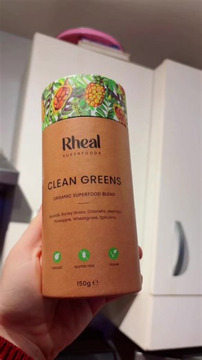 Want to up your greens game effortlessly? I'm obsessed with Real Clean Greens! It's super easy to use and tastes amazing. My family loves it too. Just mix one scoop with your choice of water, juice, or smoothie, and you've got your greens covered instantly. I even have it every morning on an empty stomach, and it works great. I have energy for the whole day, my bloat has gone and even my body seems to move easier and my water retention has gone right down since starting it so I am assuming it is