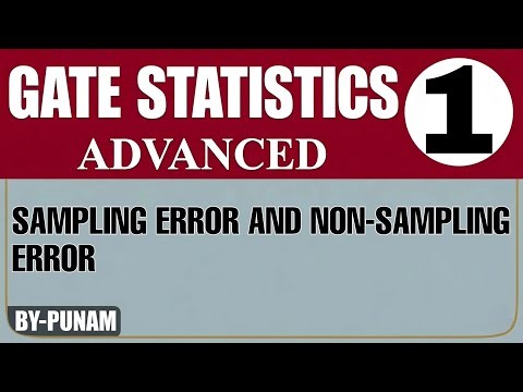 Sampling error vs. Non-Sampling errors |Advanced statistics |ONE SHOT VIDEO |Statistics by Punam |