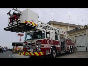 米国直輸入のはしご車！ アメリカ海軍消防隊 第7消防署厚木基地LADDER 7-3 FIRE TRUCK Navy
