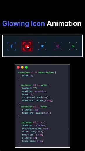 Glowing Icon Animation #coding #codinglife #programming #html #css #javascript #uidesign #uxdesign