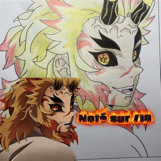 #demonslayer #dessin Rengoku Démon