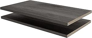 Modular Closets Vista Closet Shelves - 2 Pack (Grey, 31.5" Wide)