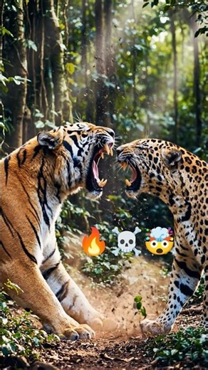 leopard vs tiger watch till end kon jeetega #attitude #tiger#leopard #music #viral #trending #shorts