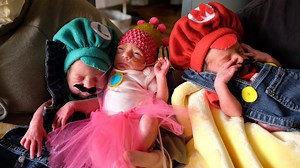 Nurses dress neonatal intensive care babies for Halloween