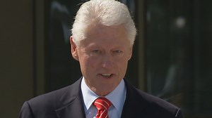 Clinton delivers kind words, jokes at Bush library dedication
