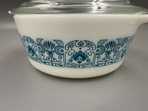 Pyrex / Vintage Pyrex / Pyrex Horizon Blue Casserole Dish With Lid 472 / Pyrex 472 Lidded Casserole Dish / Apollo 11 Commemorative Pyrex - Etsy