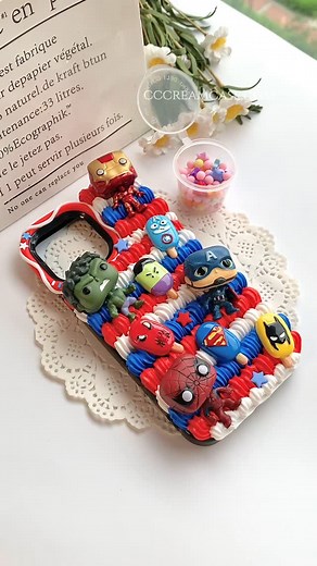 CC.CREAMCASE on Instagram: "Asmr making Superhero custom phone case order #handmade #craft #phonecasediy #cutecase #kawaii #creamglue #blindbox #diy"