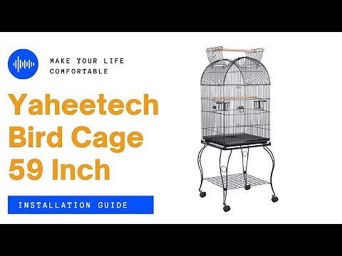 Yaheetech 59 Inches H Open-Top Birdcage w/ Rolling Stand Installation Guide #birdcage