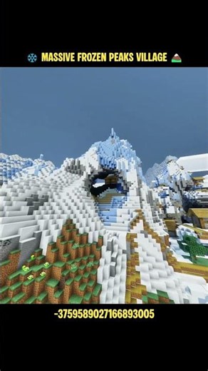 ❄️🏔️ Massive Frozen Peaks Village Spawn Seed | Bedrock 26 #minecraft