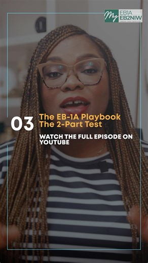 EB2NIW on Instagram: "The EB-1A Playbook: Episode 3 – The Two-Part Test Meeting 3 out of 10 EB-1A criteria is not enough to get approved. USCIS applies a two-step test to every EB-1A petition. 👉 Step 1: Meet at least 3 of the 10 regulatory criteria 👉 Step 2: Pass the final merits determination by proving you are truly at the top of your field Many applicants stop at Step 1 and get denied. In this episode, I explain what USCIS really looks for: consistency, recognition, impact, and selectivity.