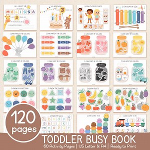 Preschool Learning Binder: Toddler Busy Book, Kids Activities (PDF Download) - Etsy