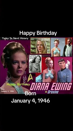 Happy birthday Diana Ewing, born January 4, 1946.