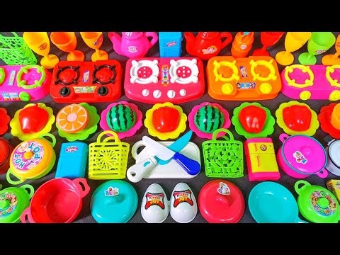 Cute Mini Kitchen Set Toy Cooking ASMR|1:25Minutes Satisfying With Unboxing Hello Kitty Kitchen Set