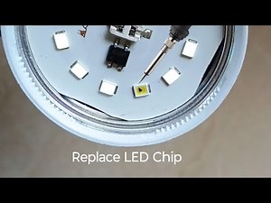 How to Replace SMD LED in LED Bulb || repair led light by replace chips .