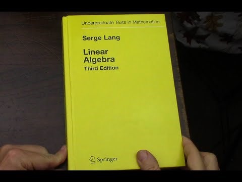 Serge Lang Linear Algebra for Math Majors book