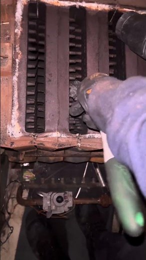 How to clean residential boiler with using only plastic brush ￼ and vacuum ￼