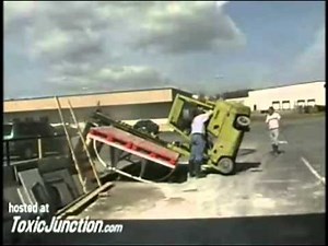 Forklift Tips Over