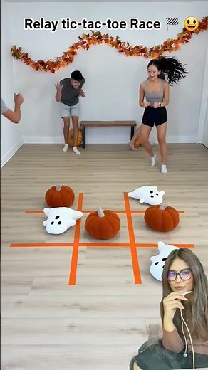 Relay tic-tac-toe Race 🏁 😃 #challenge #partygames #familygames