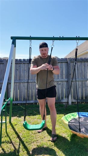 The Metal Swing Set with Glider keeps kids entertained way longer and turns your backyard into their