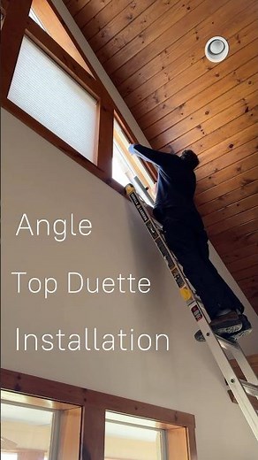 Installing Hunter Douglas Angle Top Duette Shades #youtubeshorts #hunterdouglas