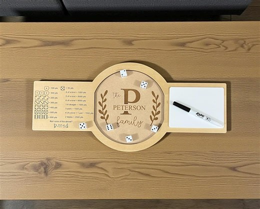 Family Dice Game Laser Cut File | Wooden Family Tabletop SVG | Game Board   Dice Tray | Laser Ready Customizable - Etsy