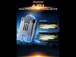 AOZOOM AJ01 Mini Projector Headlight | Laser Precision | Real Light Beam Test 2025