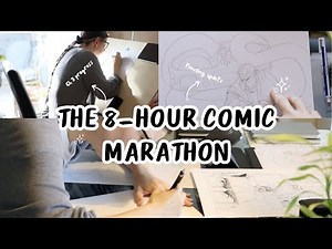 I Tried Working Like a Full-Time Comic Artist for One Day | Studio Vlog & Draw With Me ♡