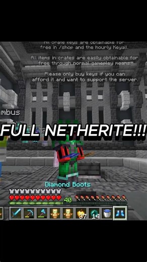Full Netherite on Donut SMP #donutsmp #minecraft #netherite