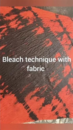 Bleach technique with fabric