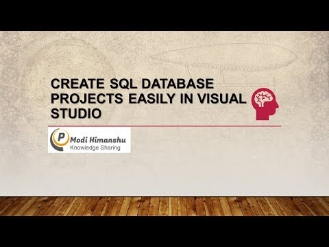 How to create a sql database project from a database