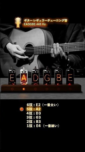 ギター レギュラーチューニング音440Hz ビンテージニキシー管チューナー
