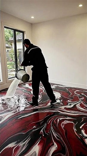Black red Luxurious bedroom with emerald epoxyflooring 💖✨ #epoxy #epoxyfloor #floor #resinfloor