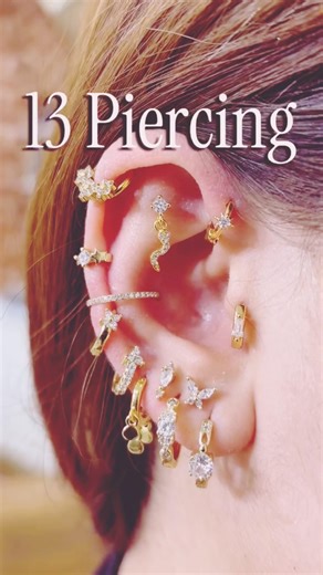 13 Piercing Earrings Look 🔥 | Ear Styling Goals 💎 #viralvideo #piercing #trending #earrings
