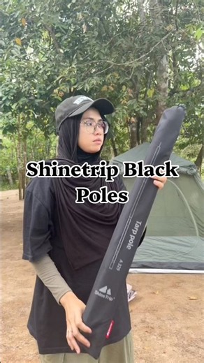 Setting up shinetrip black pole for camping 😍⛺️ #ShopeeYTDeals #camping