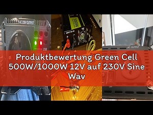 Produktbewertung Green Cell 500W/1000W 12V auf 230V Sine Wave Volt kfz Spannungswandler Wechselricht