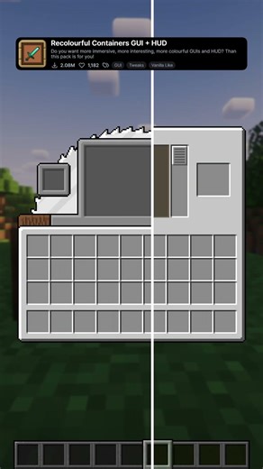 Recolourful Containers: Best GUI Minecraft Texture Pack #minecraft #texturepack #shorts #mc