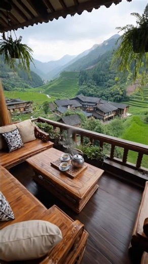 The Balcony View of My Dreams 🏔️☕ #Aesthetic #Shorts