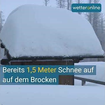 Extremer Schnee-Sturm (Blizzard) auf dem Brocken