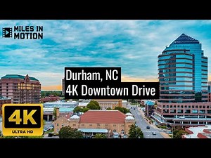 Downtown Durham, North Carolina - 4K Scenic Midday Drive Tour