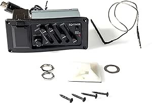 Acoustic Guitar Piezo Pickup EQ-7545R 4 Band Preamp Amplifier Equalizer Tuner