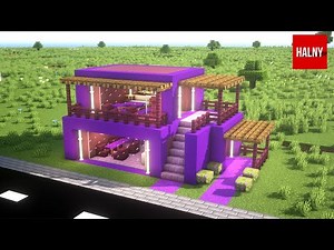 Easy purple house in Minecraft🏠
