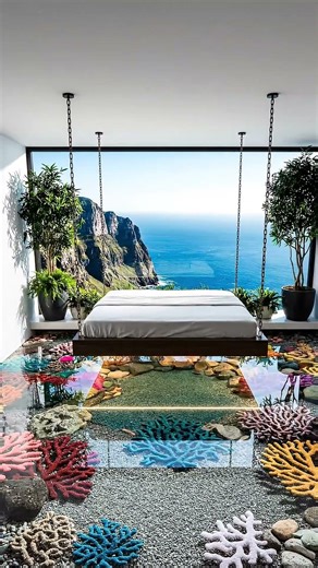 Would You Sleep Here? Hanging Bed on a Mountain Edge