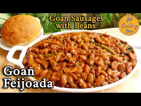 Goan Feijoada with Choris ( Goan Sausages ) | Authentic Goan Sausage & Beans Recipe