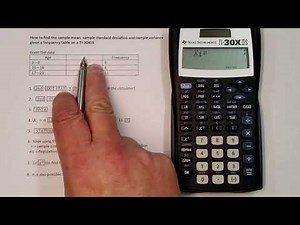 Find Sample Mean, SD & Variance in a Frequency Table on a TI-30XIIS