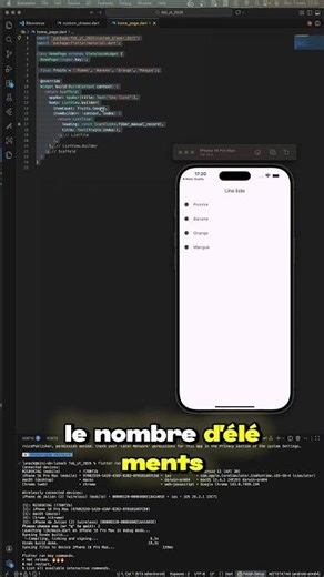 Comment afficher ta première liste d'éléments dans une application mobile ? #flutter #code