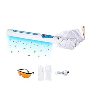 Amazon.com : Portable UV Light Wand - USA Professional Grade UVC Device for Home, Office, Hotel, Car, and School Use - Lab Tested and EPA Registered - Includes Safety Glasses, Gloves : Health & Household