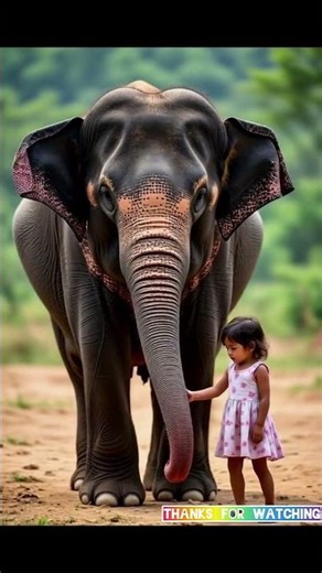"The Magical Bond of the Girl & the Elephant 🐘✨"#ai #viral #elephant