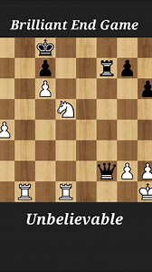 Brilliant End Game #chess #chesspuzzle #chessfever1 #chesstricks #checkmate #chesstraining #chessgame | Chessfever1