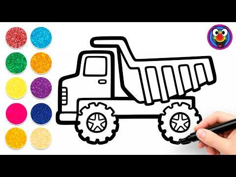How to Draw a Dump Truck Step by Step 🚚 Easy Drawing Tutorial for Kids