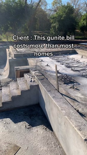 MOST EXPENSIVE Pool Gunite done Pt.3 #pool #construction #fyp #viral